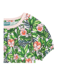 T-shirt in print - Mint Green