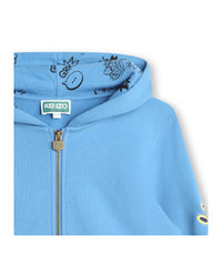 Sweatshirt en coton - Bleu Tablier