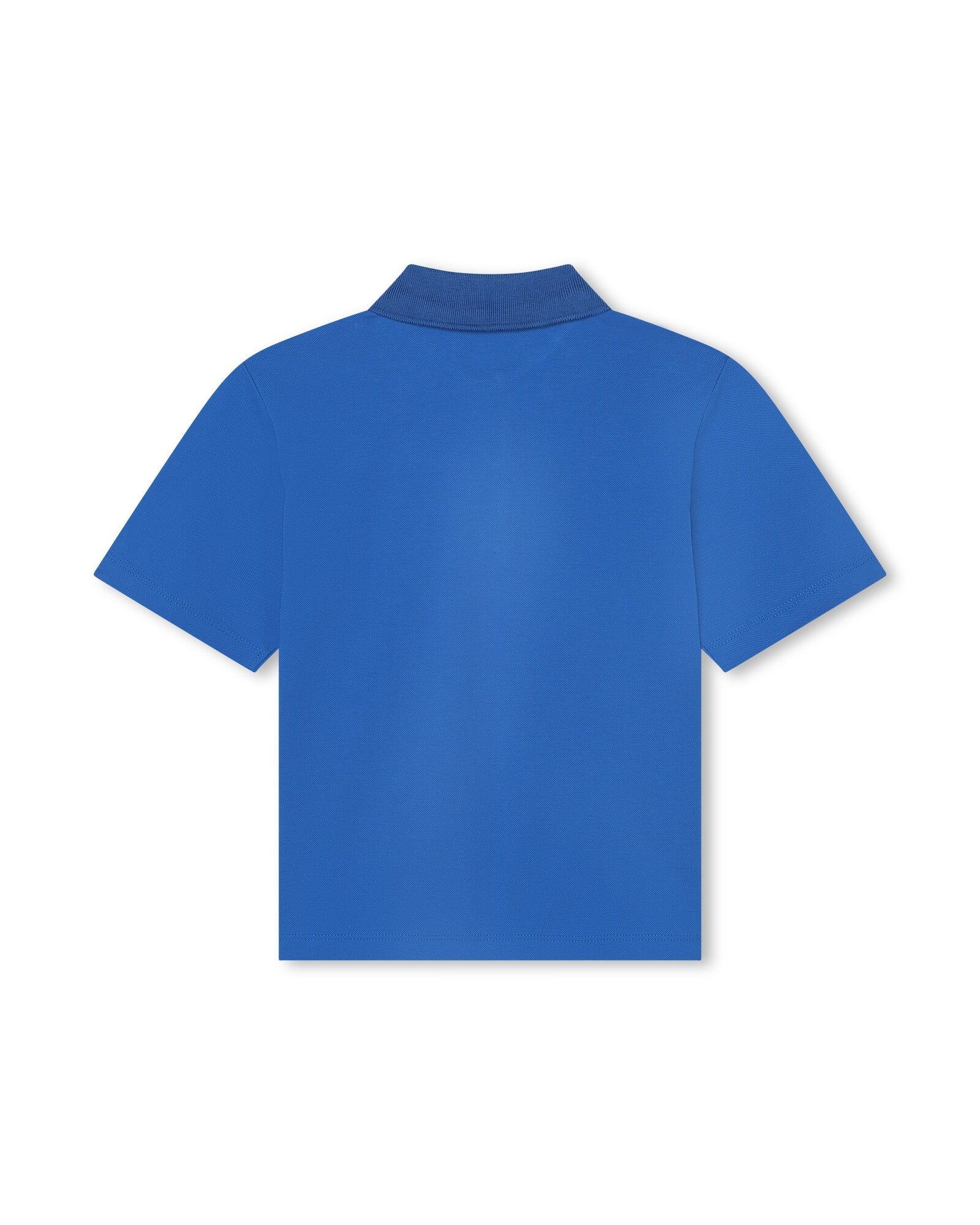 Polo à manches courtes en coton - Bleu cobalt