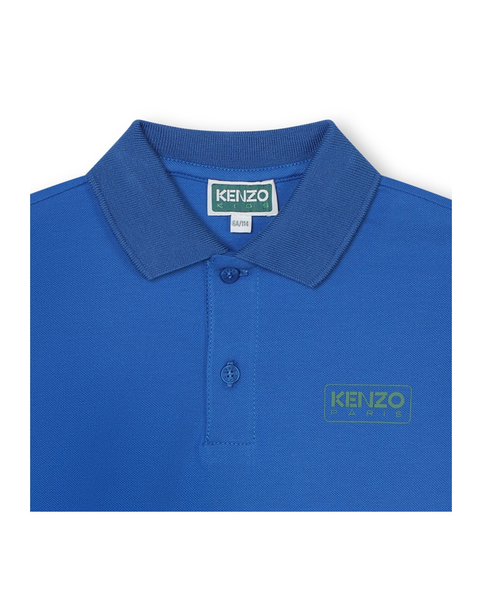 Polo à manches courtes en coton - Bleu cobalt