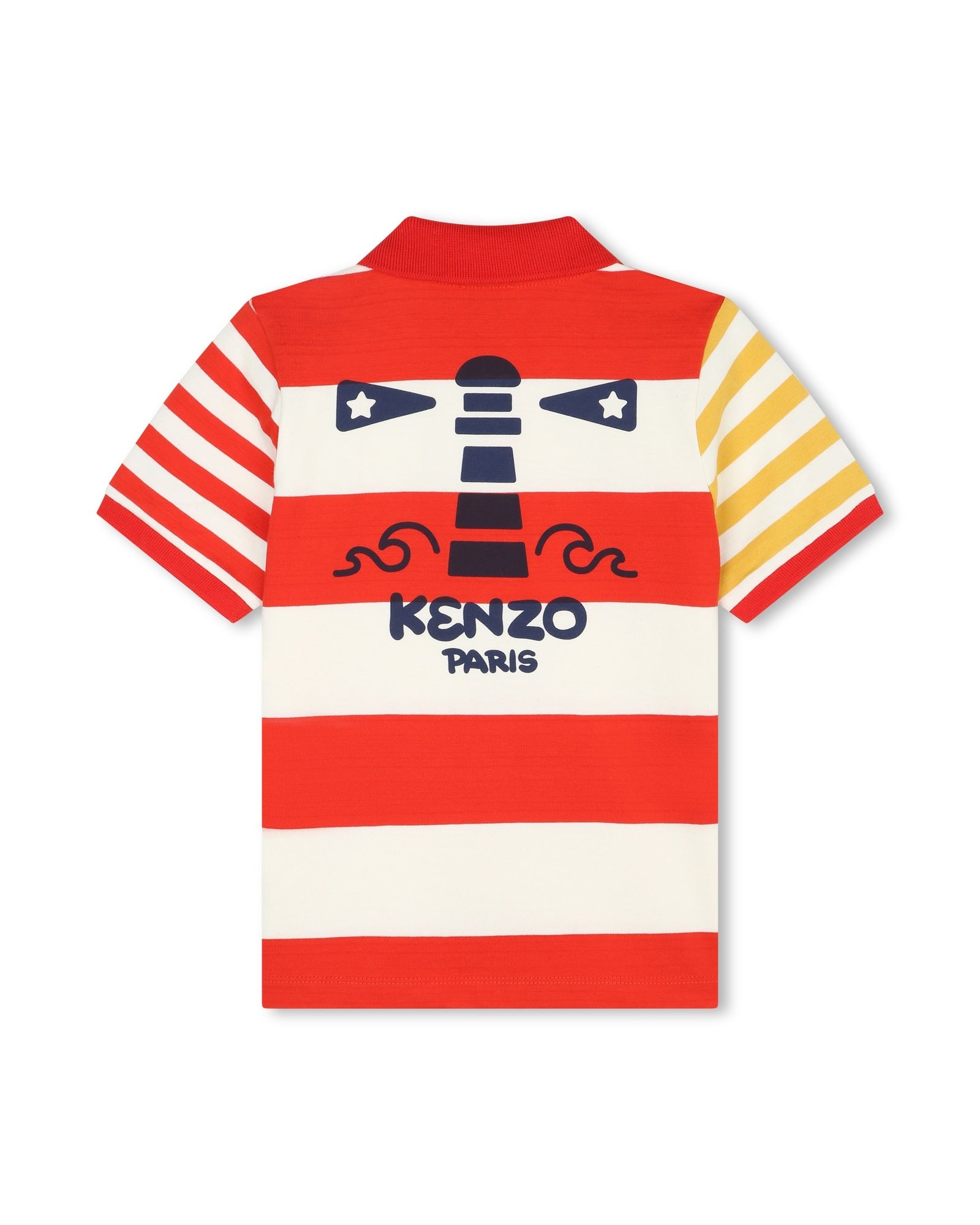 Polo manches courtes avec logo en coton - Rouge Vermillon