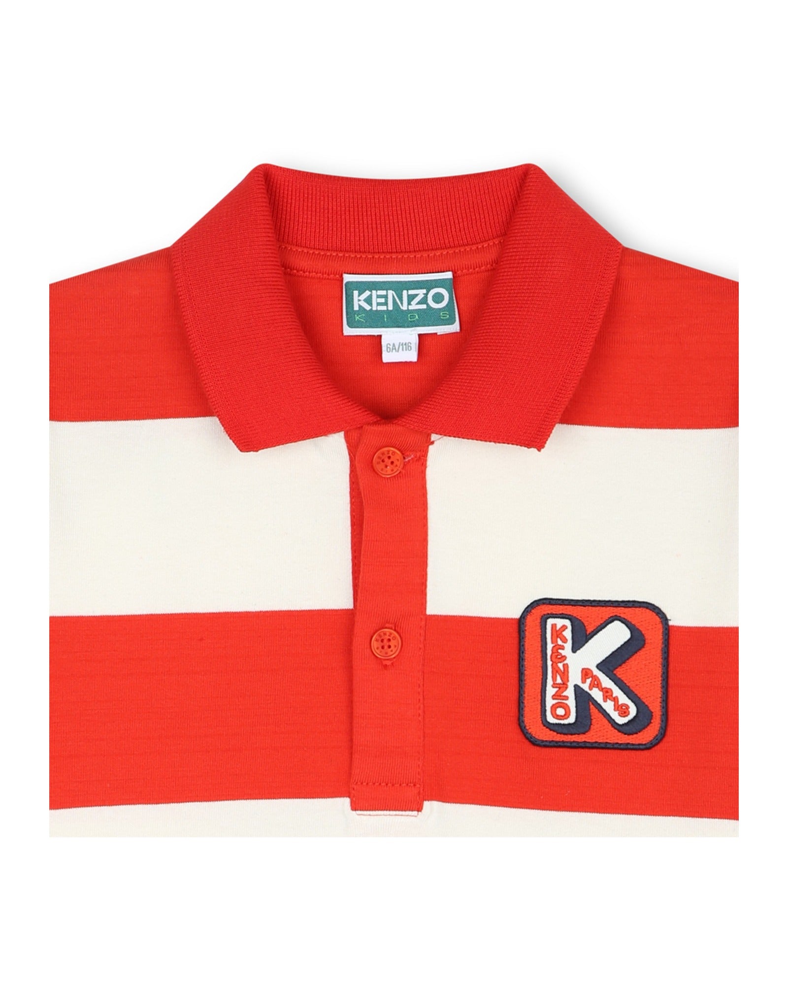 Polo manches courtes avec logo en coton - Rouge Vermillon
