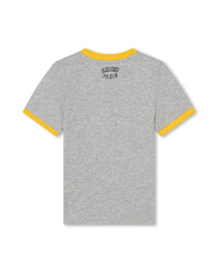 Short-sleeved cotton T-shirt - Mottled grey