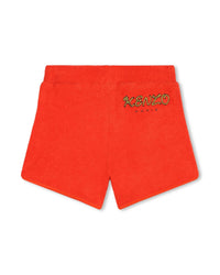 Short en coton - Rouge vermillon