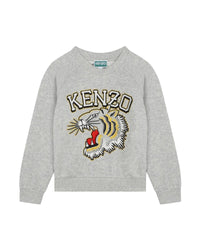 Sweatshirt en coton - Gris Chiné