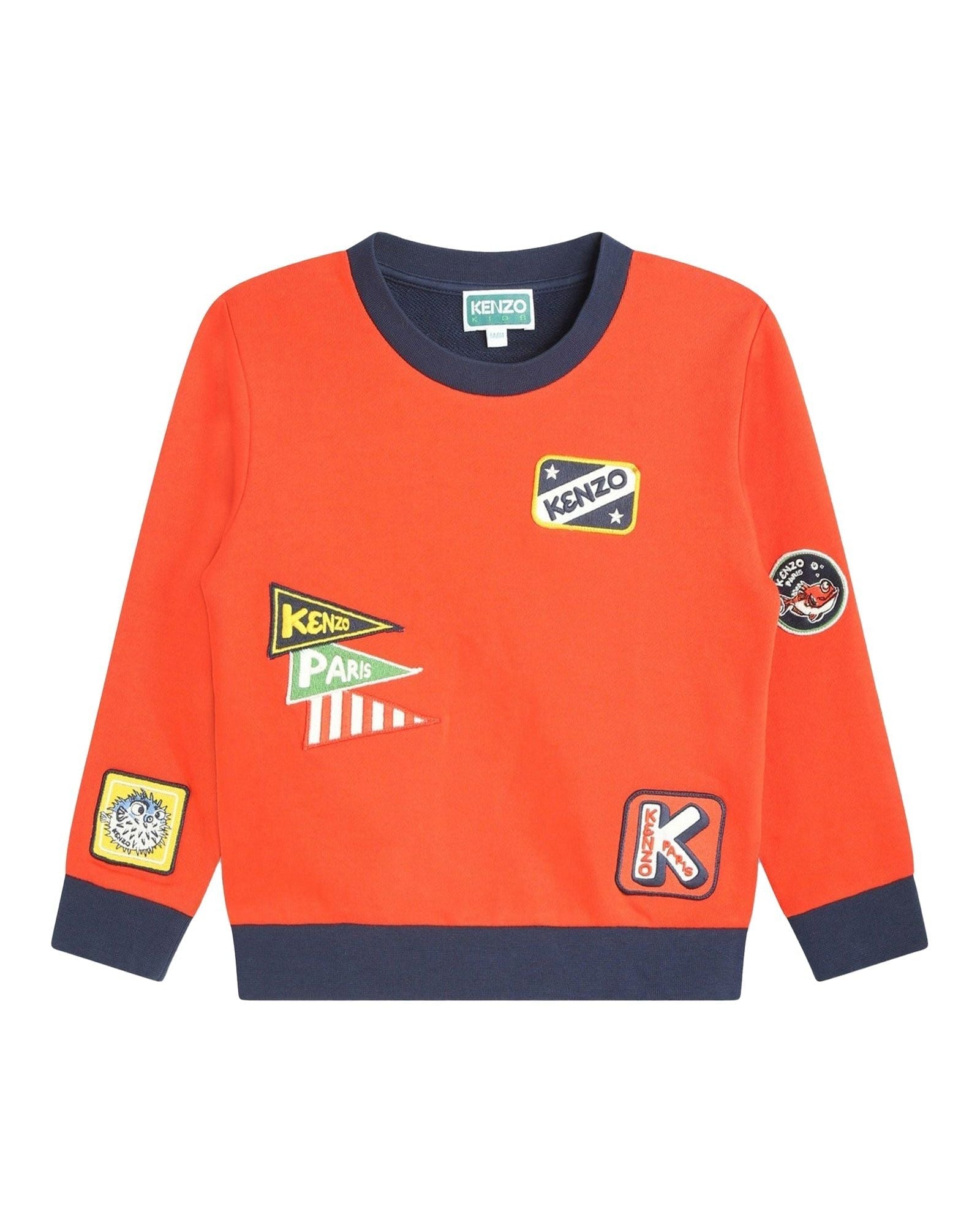 Sweatshirt en coton - Rouge vermillon