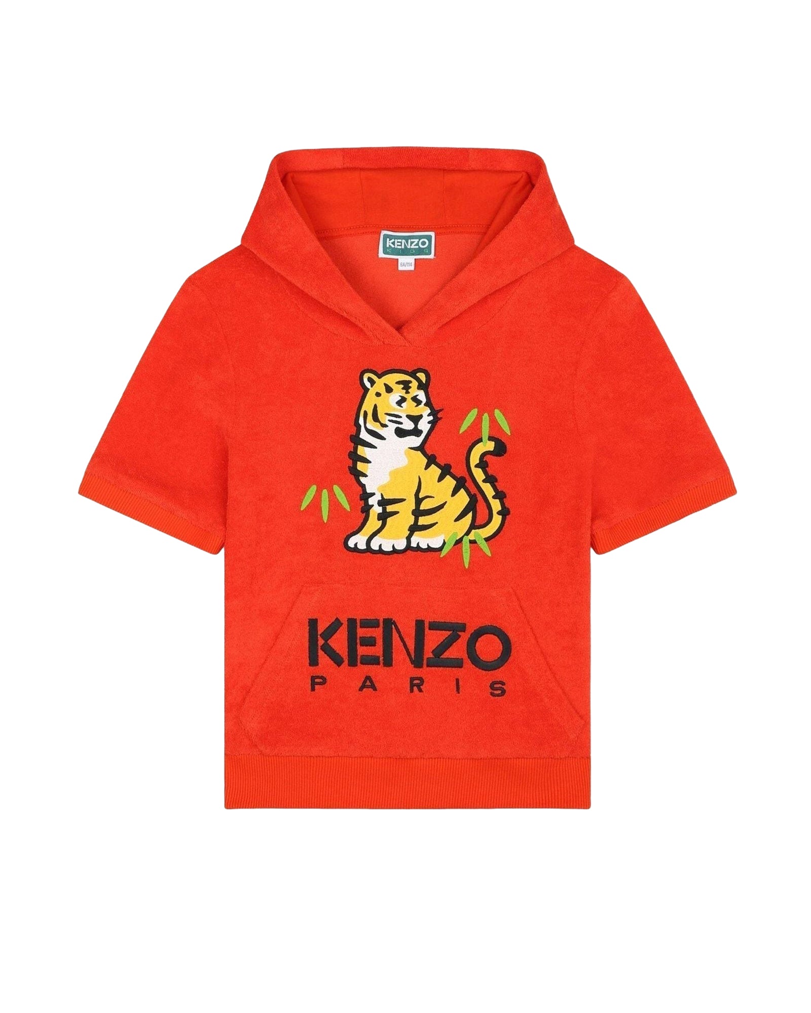 Sleeveless cotton sweatshirt - Vermilion red