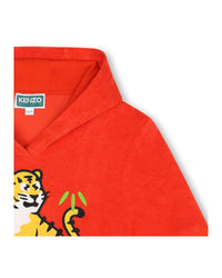Sleeveless cotton sweatshirt - Vermilion red