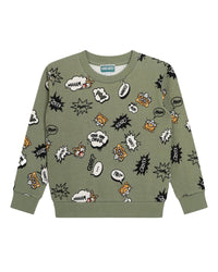 Cotton sweatshirt - Deep olive