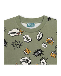 Cotton sweatshirt - Deep olive