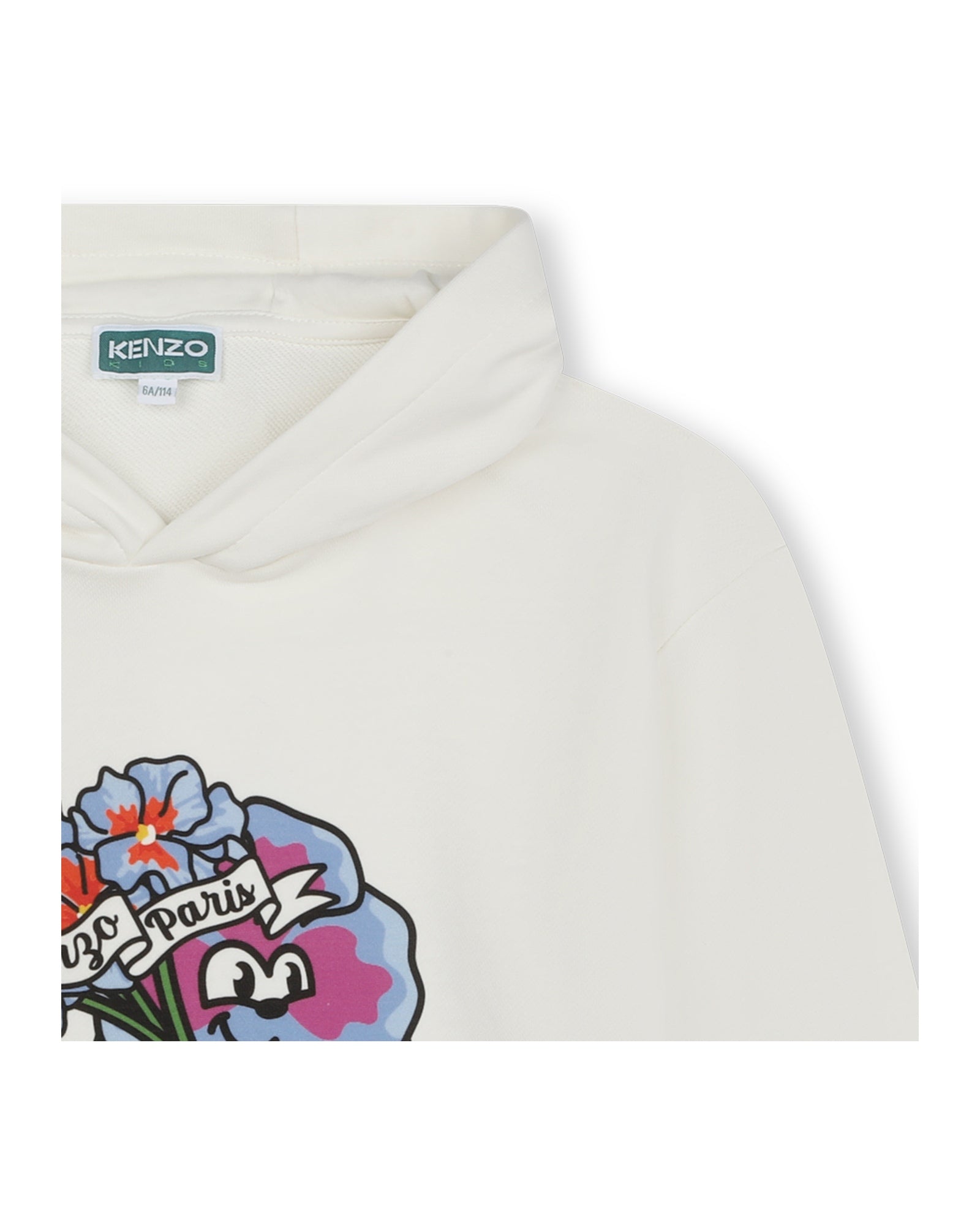Sweatshirt à capuche en coton - Ivoire