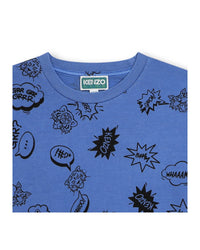 T-shirt à manches courtes en coton - Bleu tablier