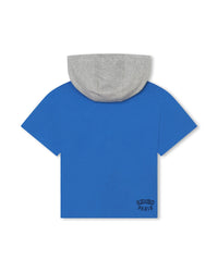T-shirt à manches courtes en coton - Bleu cobalt