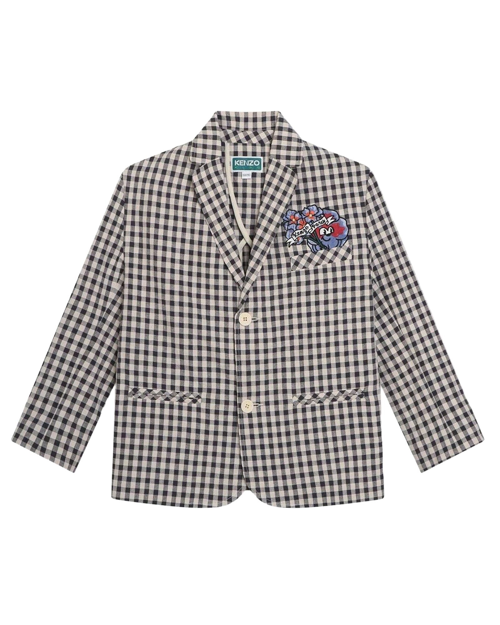 Veste de costume en coton - Écru Gris