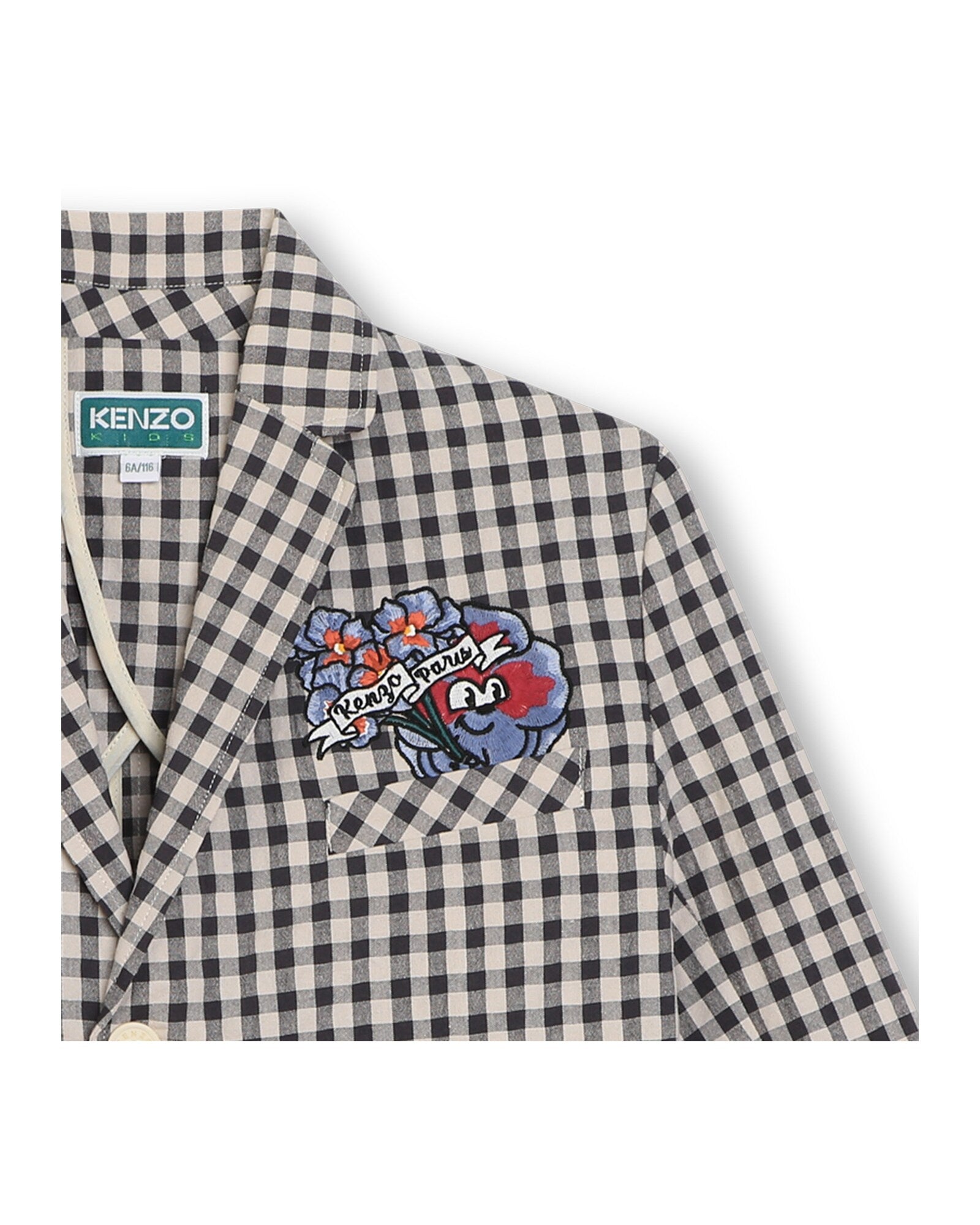 Veste de costume en coton - Écru Gris