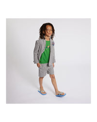 Veste de costume en coton - Écru Gris