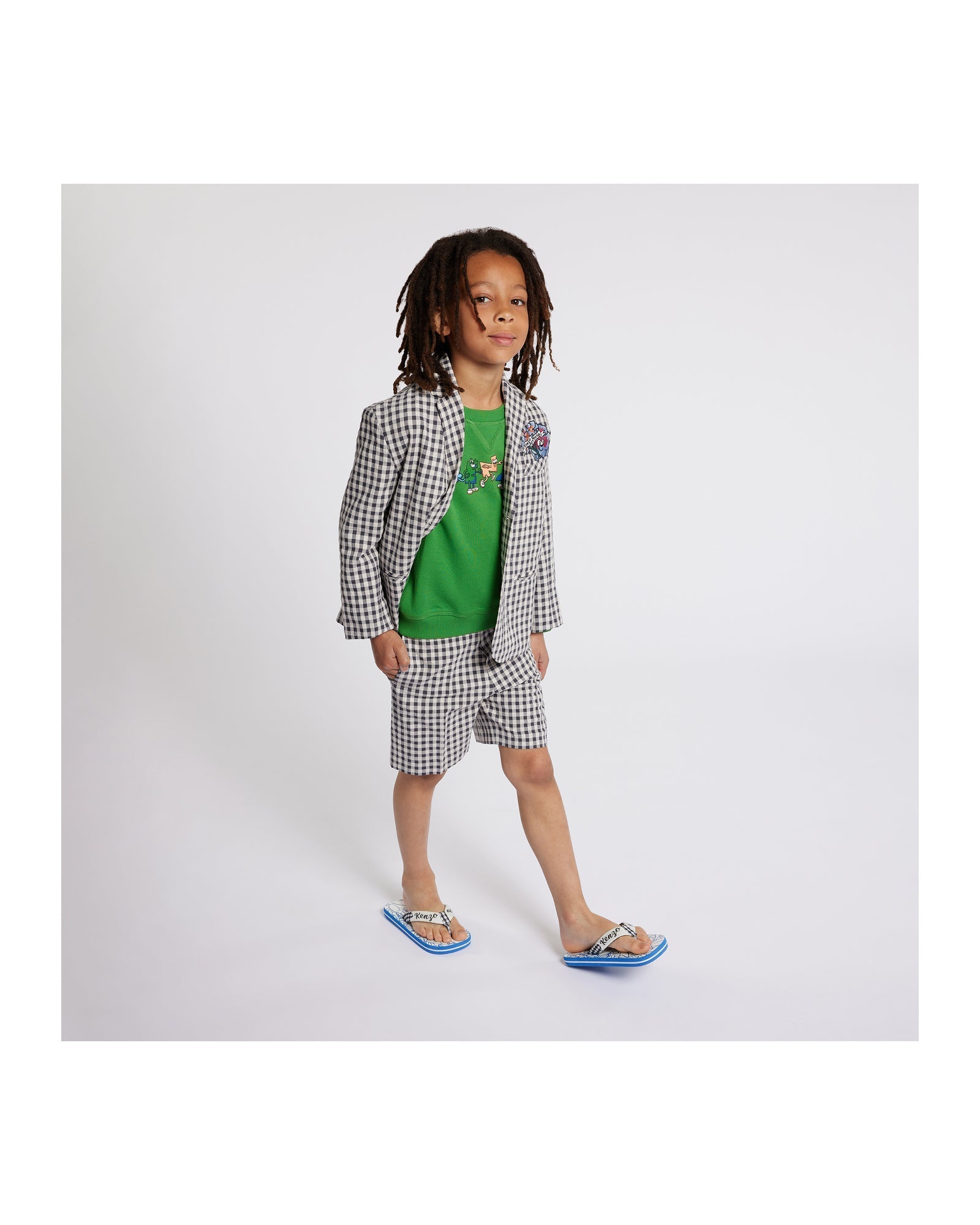 Veste de costume en coton - Ecru gris