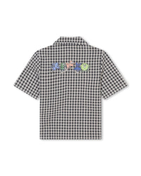 Chemise à manches courtes en coton - Écru Gris