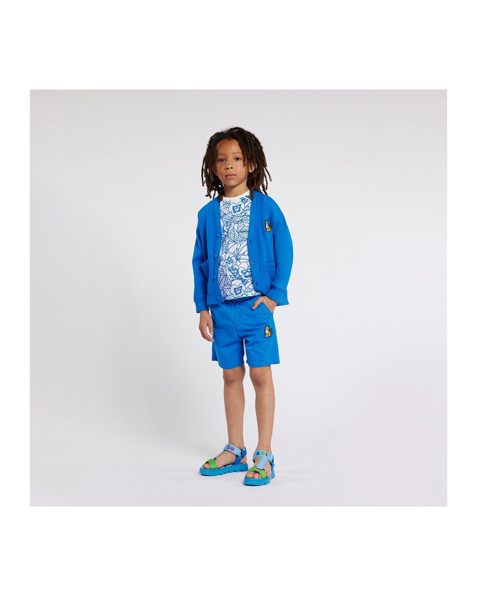 Bermuda en coton - Bleu cobalt