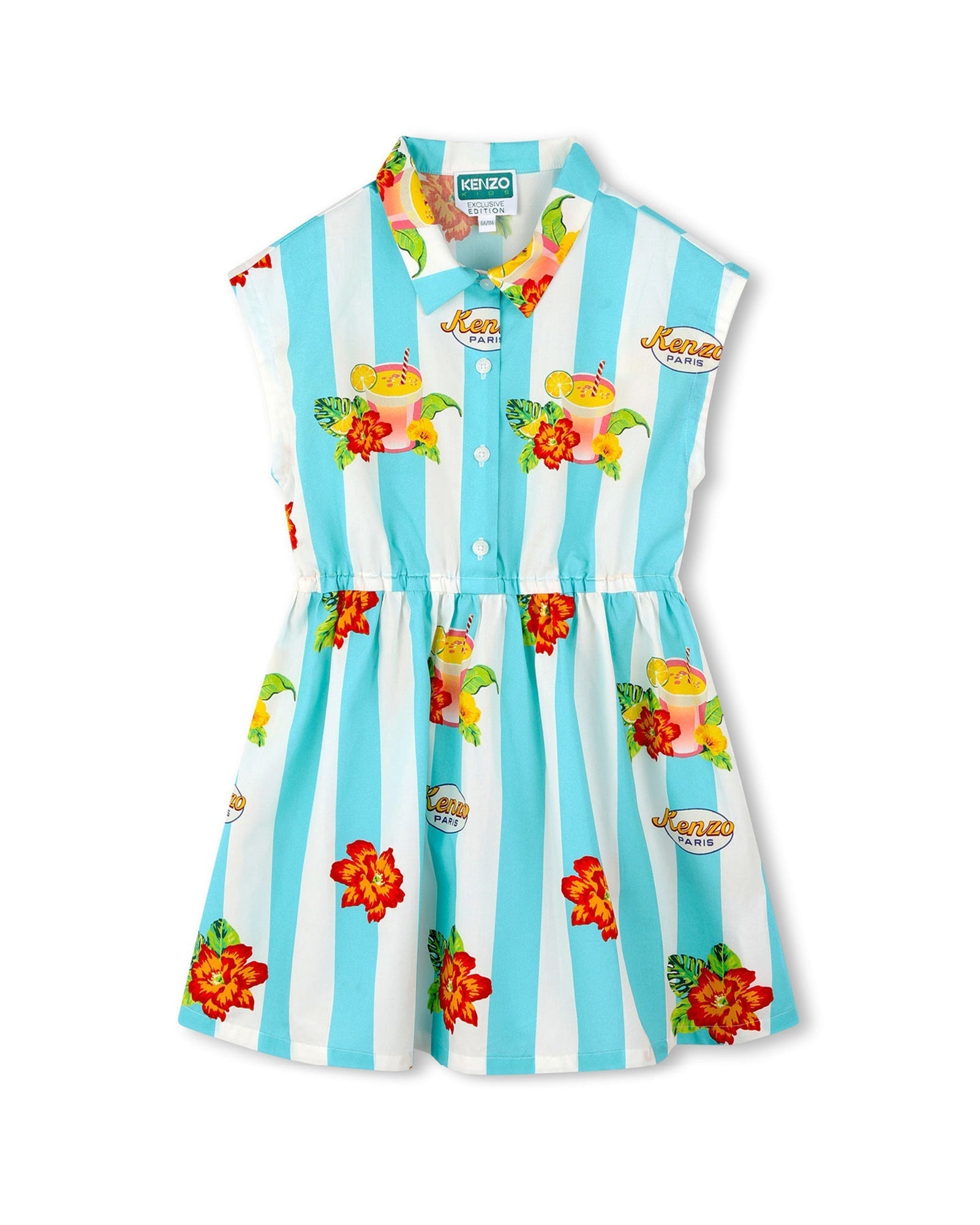 Robe à manches courtes en coton - Ivoire