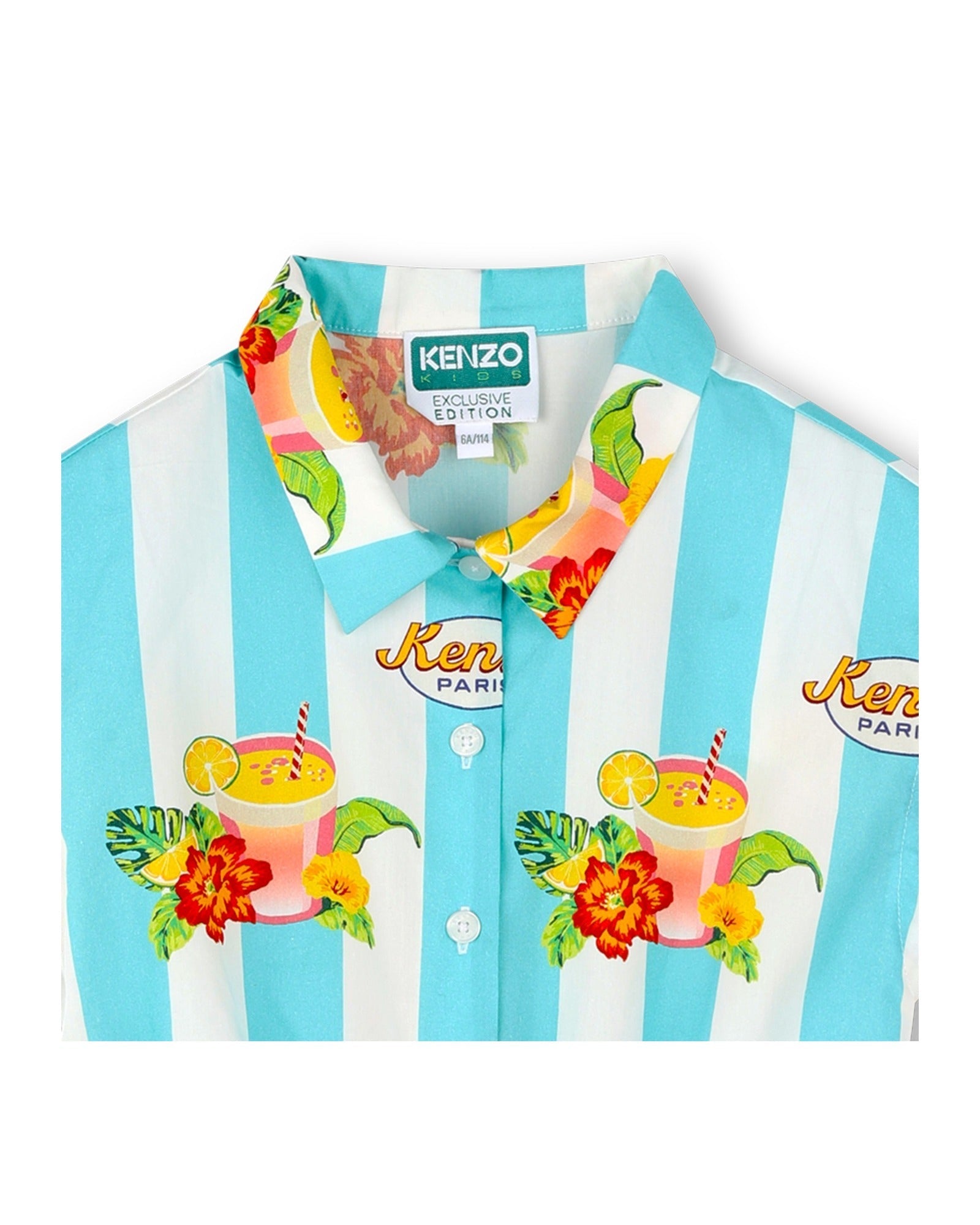 Robe à manches courtes en coton - Ivoire