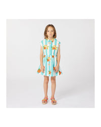 Robe à manches courtes en coton - Ivoire