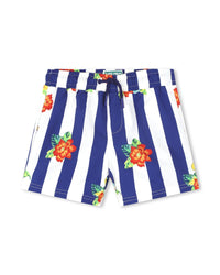 Short de bain à taille élastiquée - Ivoire