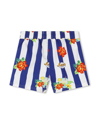 Short de bain à taille élastiquée - Ivoire