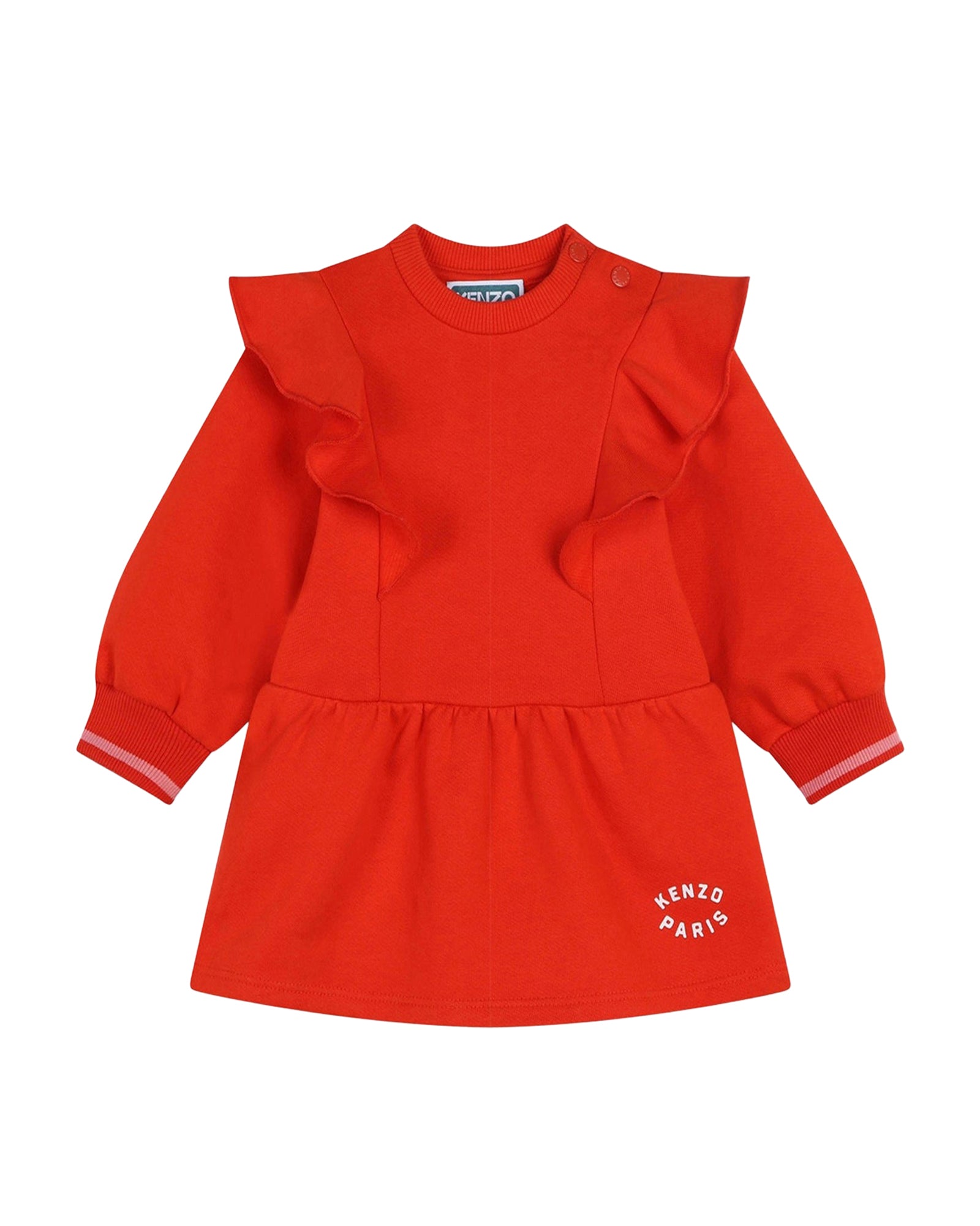 Robe à volants en coton - Poivron