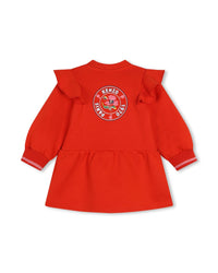 Robe à volants en coton - Poivron