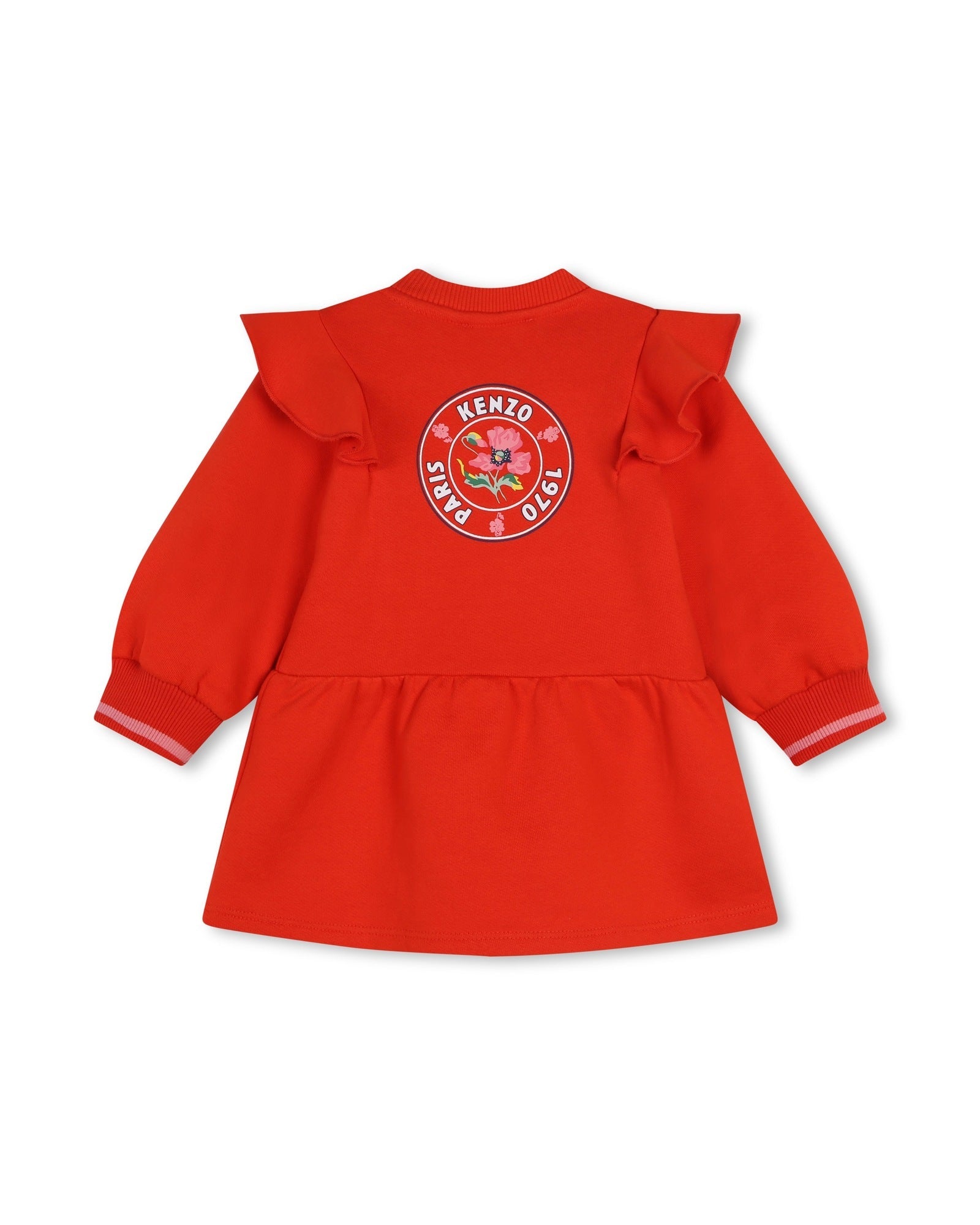 Robe à volants en coton - Poivron