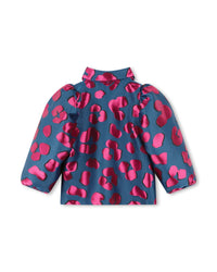 Blouse jacquard à fronces - Azalee