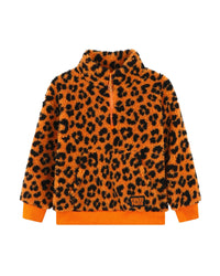 High-neck fleece sweatshirt - Amber