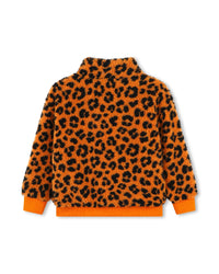 High-neck fleece sweatshirt - Amber
