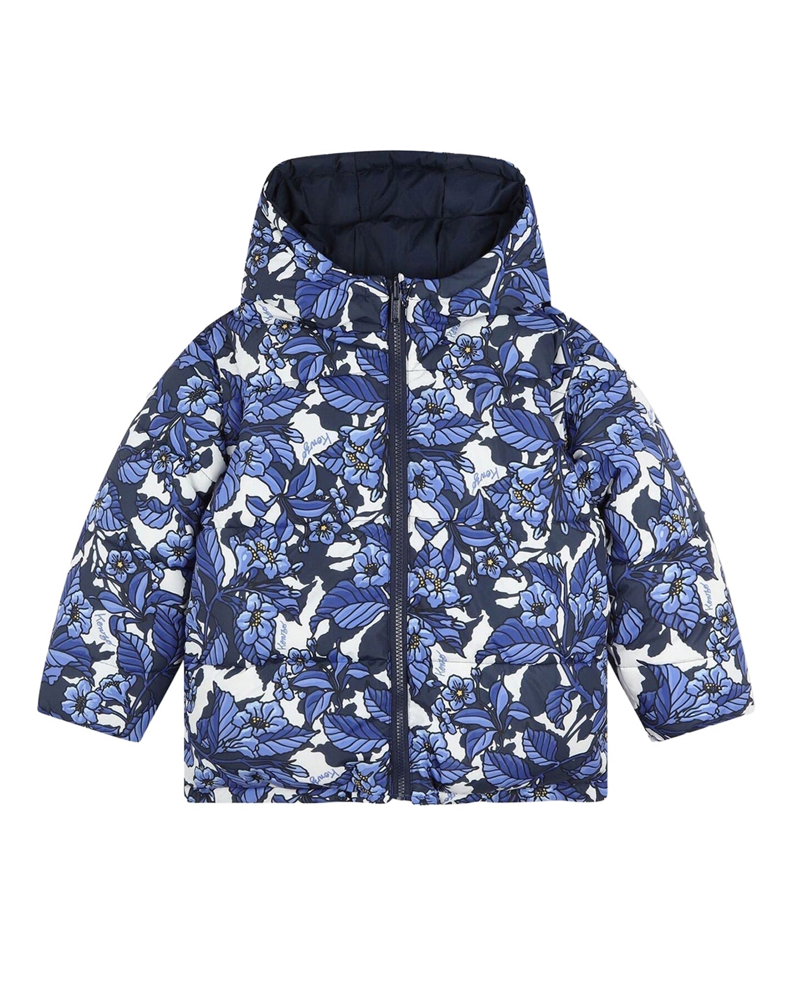 Reversible waterproof down jacket - Indigo Blue