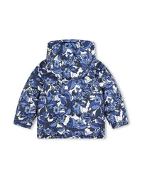 Reversible waterproof down jacket - Indigo Blue