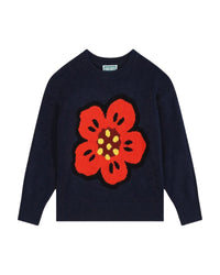 Pull jacquard Broke Flower en coton - Koniro