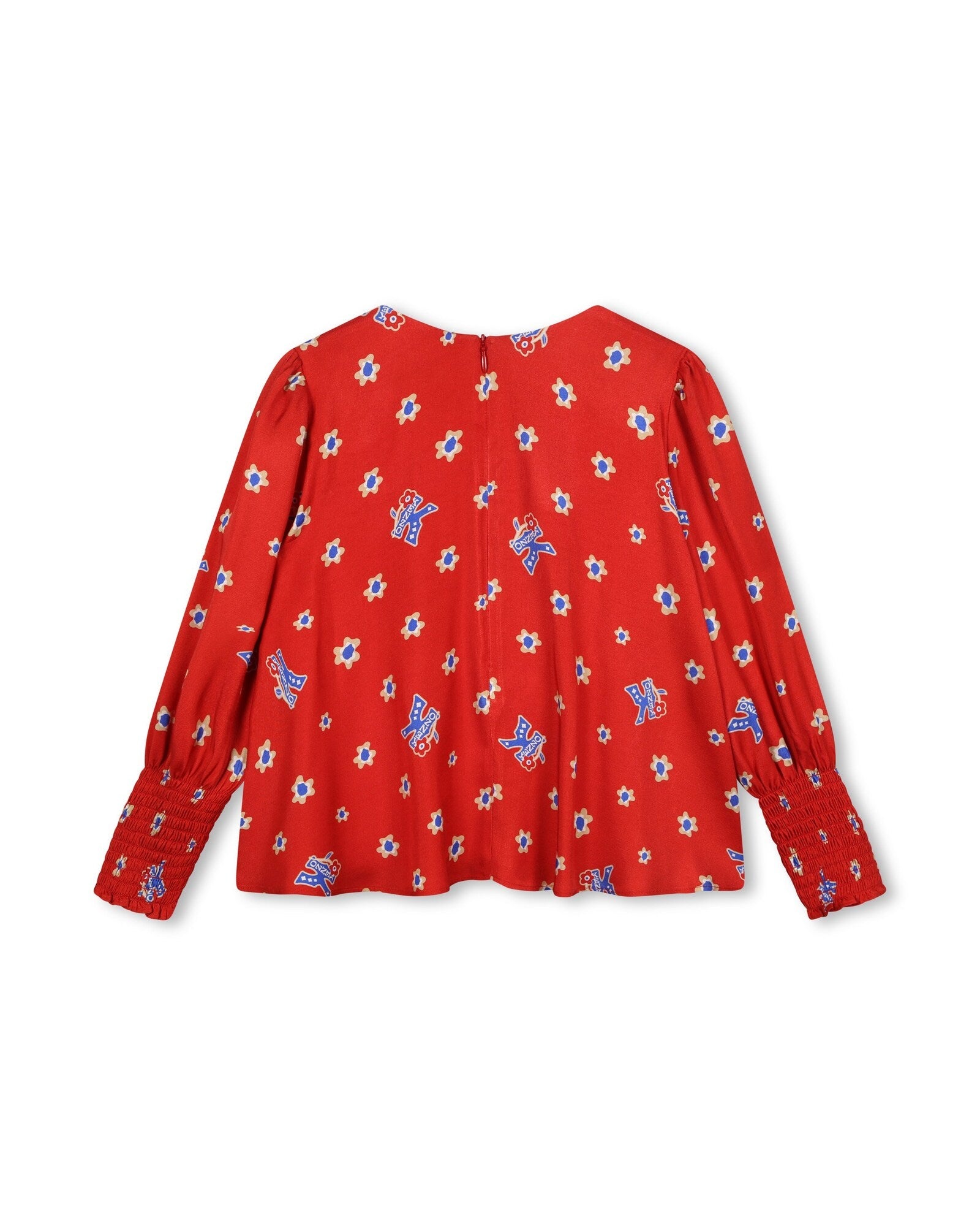 Blouse à imprimé - Rouge Foncé