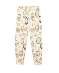 Patterned fleece tracksuit bottoms - Rice