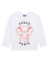 T-shirt à manches longues à imprimé en coton - Blanc