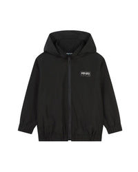 Stand-up collar tracksuit cardigan - Black