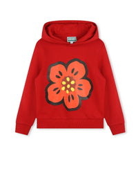 Sweatshirt à illustrations en molleton - Rouge Foncé