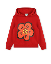 Illustrated fleece sweatshirt - Dark red
