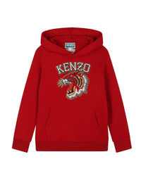 Sweat à capuche en molleton - Rouge Foncé