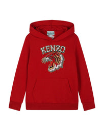 Fleece hoodie - Dark red