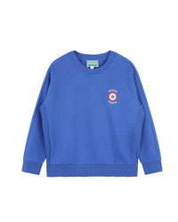 Raglan-sleeved fleece jumper – Flag Blue