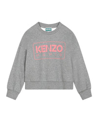 Sweat à logo en coton - Gris Chiné