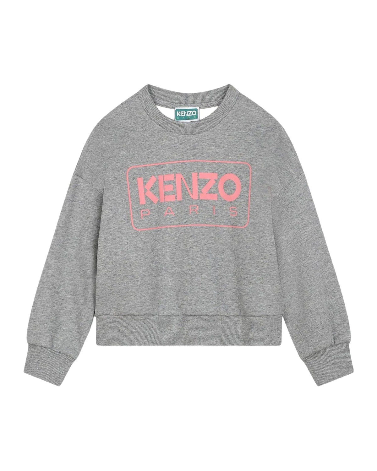 Sweat à logo en coton - Gris Chiné