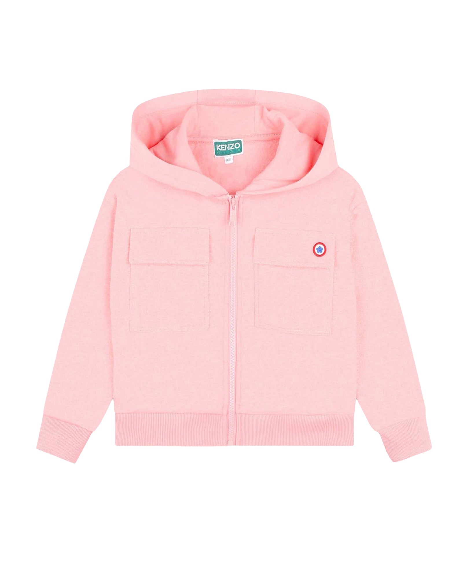 Fancy hooded cotton cardigan - English Rose