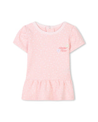Dress and hat set with cotton logo - Veiled Rose